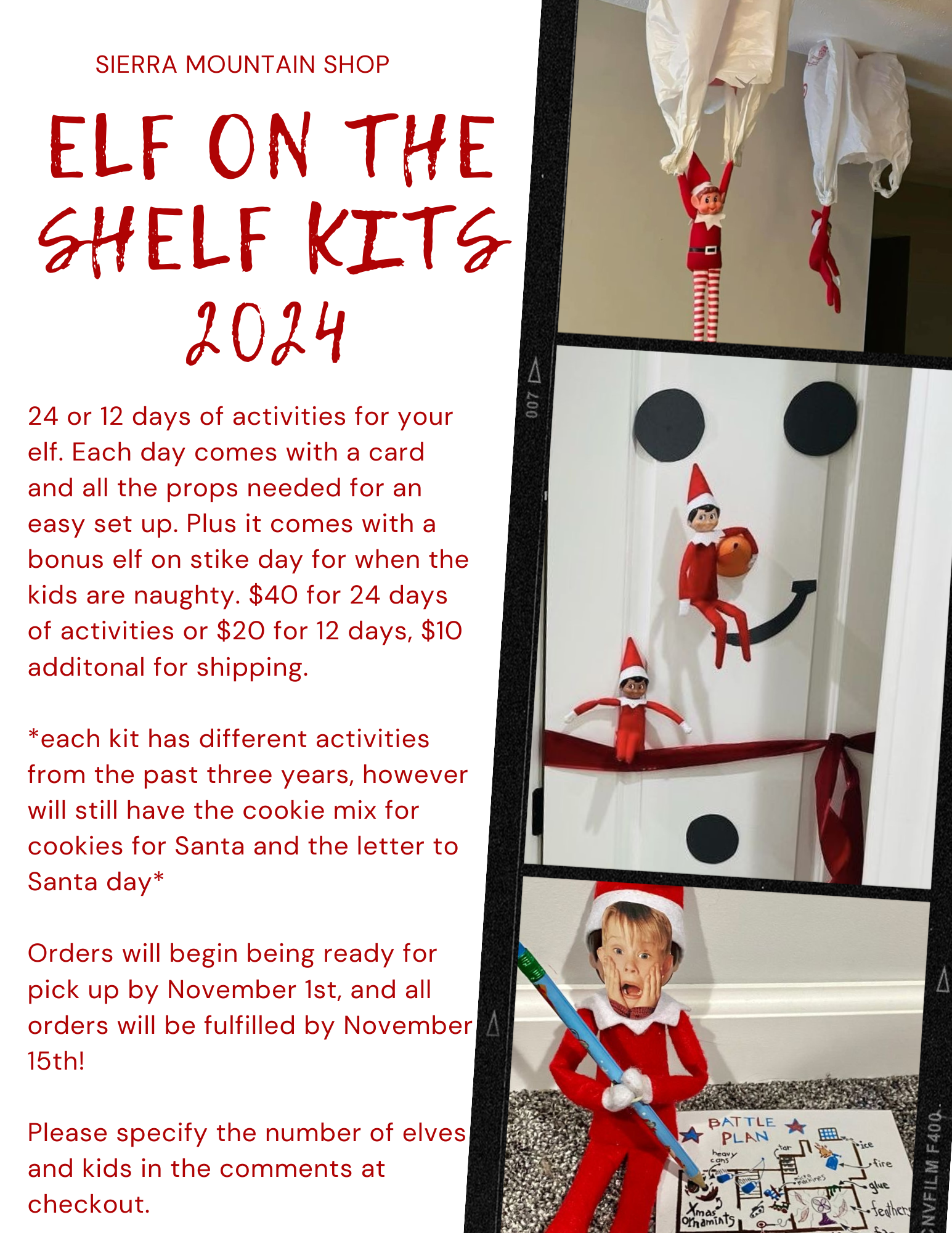 Elf on selling the Shelf Kit