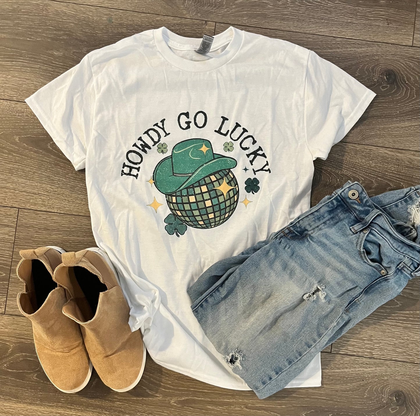 Howdy Go Lucky- St. Pattys Day Tee Shirt
