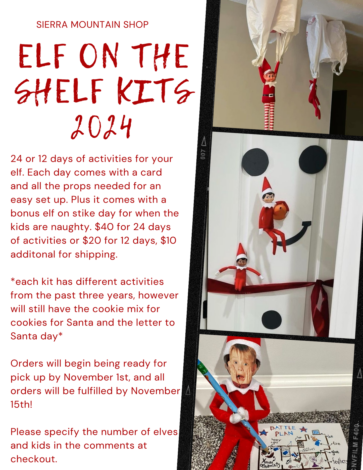 Elf on the shelf Kits 2024